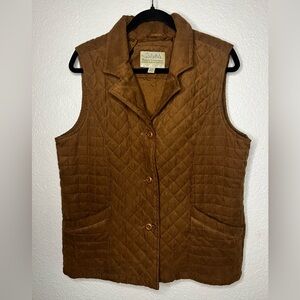 Cabela’s Outdoors Diamond Quilted Vest, size large, brown